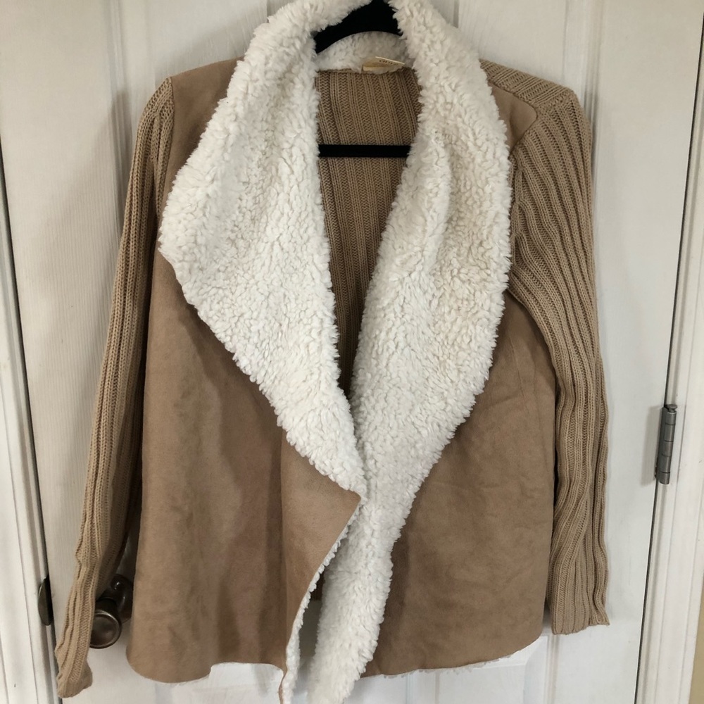 Jacket with faux fur